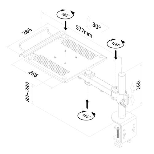 Uchwyt biurkowy na laptop Neomounts NOTEBOOK-D100