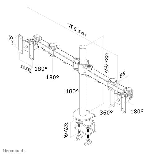 Ramię monitora Neomounts FPMA-D960D