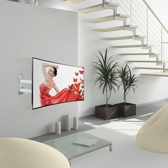 Barkan Mounts biały uniwersalny uchwyt ścienny do TV |13 do 65 cali |VESA 400x400
