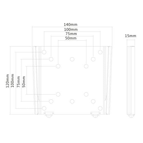Neomounts FPMA-W25 czarny | Elegancki montaż ścienny do ekranów do 30 cali