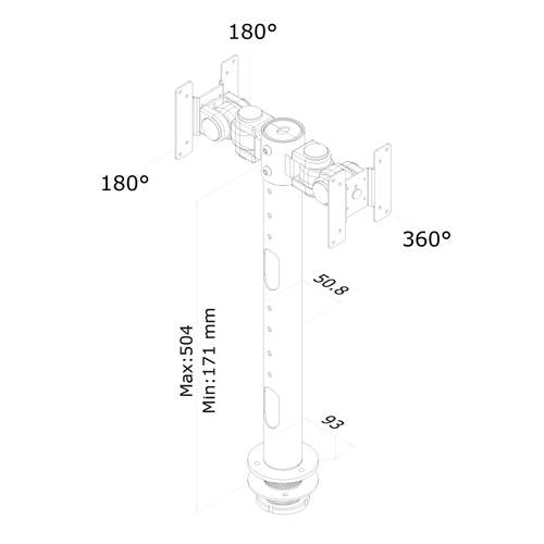 Neomounts FPMA-D050D czarny Uchwyt biurkowy