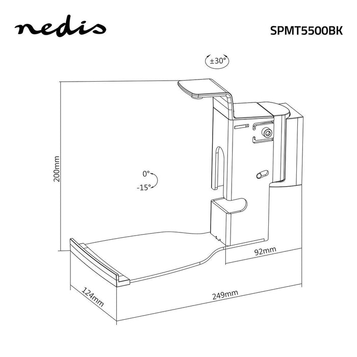 Uchwyt ścienny do głośnika | Sonos® PLAY:5-Gen2? | Pochylany i obrotowy | Maks. 7 kg