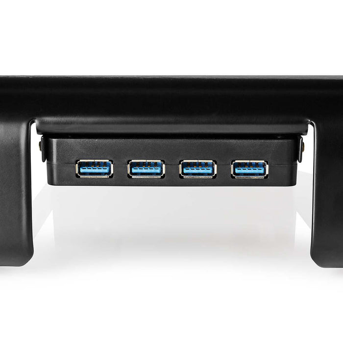 Ergonomiczna wielofunkcyjna podstawka | Hub USB 3.0 | 4 porty | Czarny