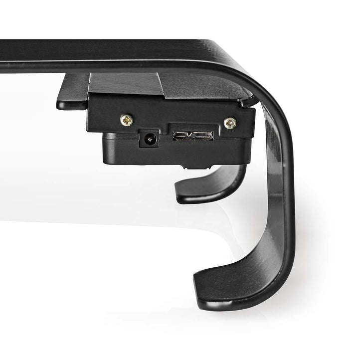 Ergonomiczna wielofunkcyjna podstawka | Hub USB 3.0 | 4 porty | Czarny