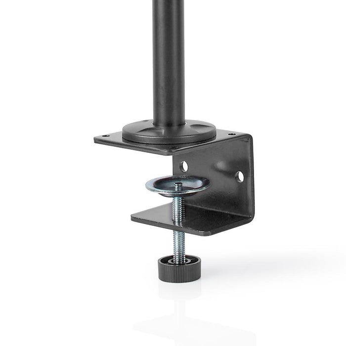 Ergonomiczny uchwyt na monitor | Potrójne ramię monitora | Obracany i pochylany | Czarny