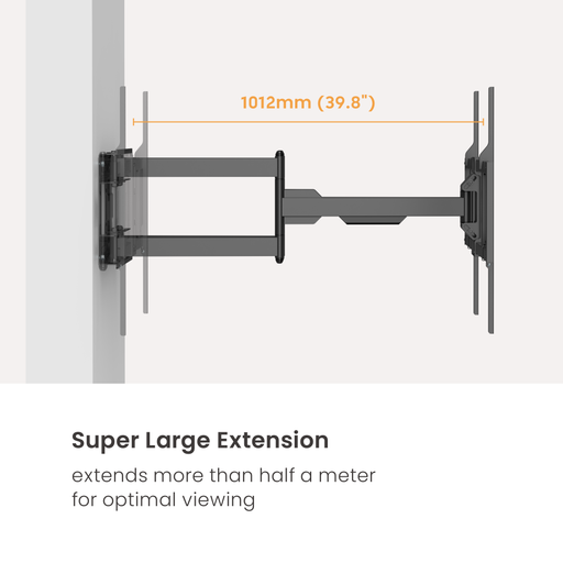 Wolff Mount Ultra Heavy Duty TV-muurbeugel voor Sony tot 140 inch | 125 kg | Full Motion – Sony TV beugel