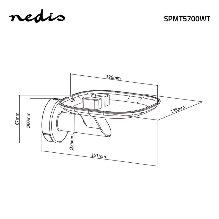 Uchwyt ścienny do głośników | Do Sonos One / Sonos® Play:1 | Maks. 3 kg | Stały
