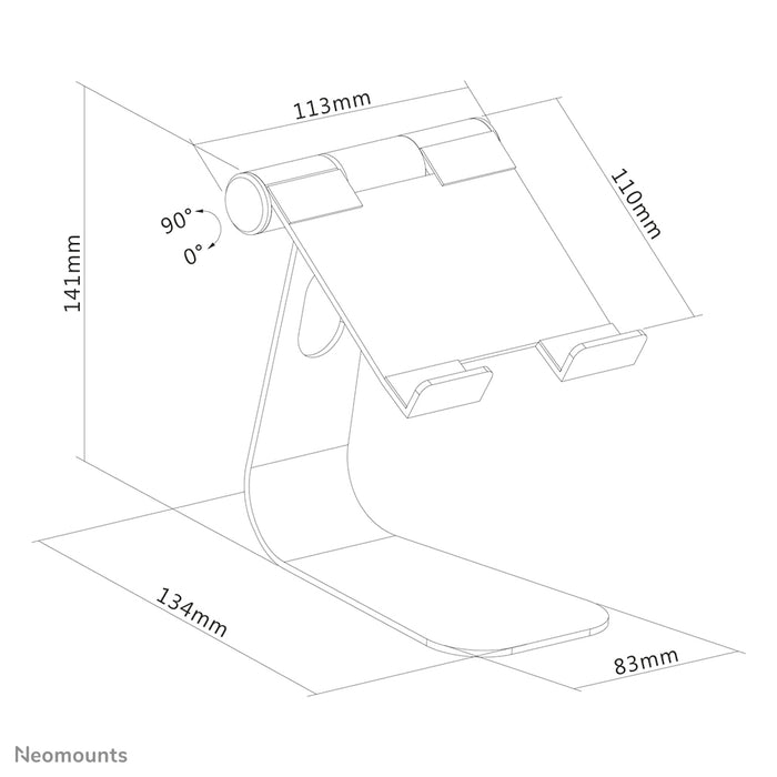 Neomounts uniwersalny uchwyt na tablet - Srebrny