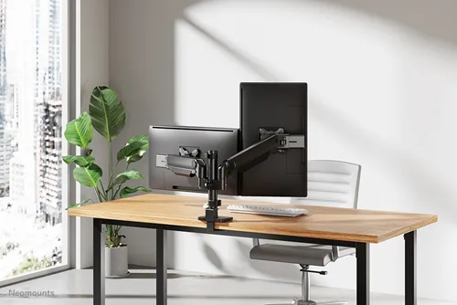 Neomounts DS65S-950BL2 Pełny ruch ramię monitora – Elastyczny uchwyt na monitor | 24-34 cale |