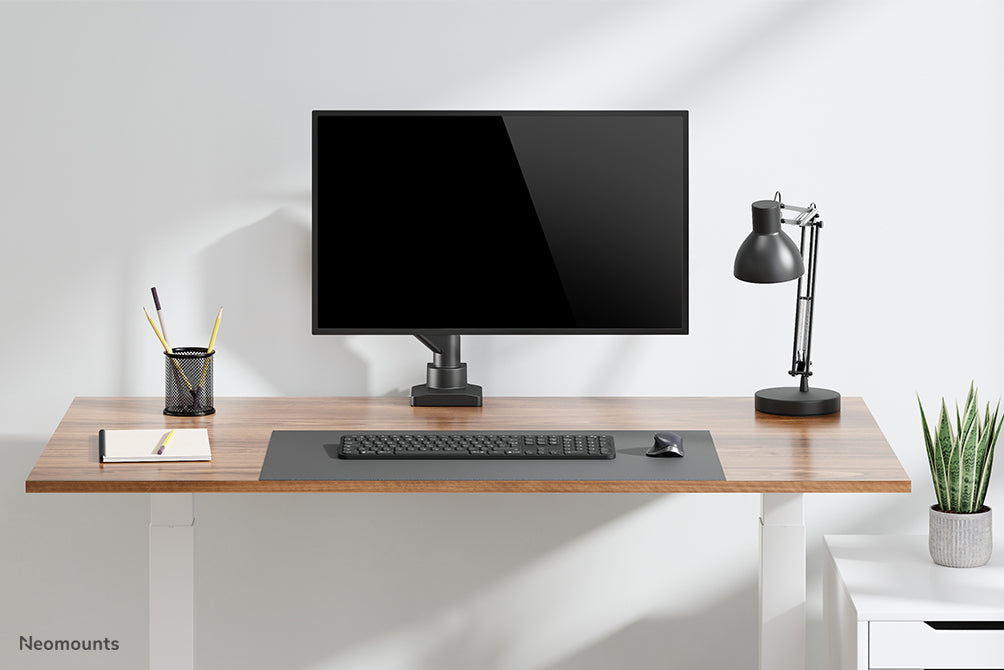 Neomounts DS70-450BL1 pełen zakres ruchu biurkowy uchwyt na monitor dla ekranów 17-42 cali - Czarny