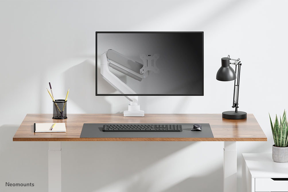 Neomounts DS70-450WH1 pełen zakres ruchu biurkowy uchwyt na monitor dla ekranów 17-42 cali - Biały