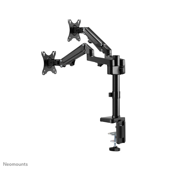Neomounts DS70-750BL2 pełen zakres ruchu biurkowy uchwyt na monitor dla ekranów 17-27 cali - Czarny