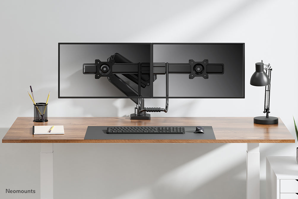 Neomounts DS75-450BL2 pełen zakres ruchu biurkowy uchwyt na monitor dla ekranów 17-32 cali - Czarny