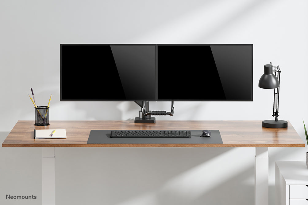 Neomounts DS75-450BL2 pełen zakres ruchu biurkowy uchwyt na monitor dla ekranów 17-32 cali - Czarny