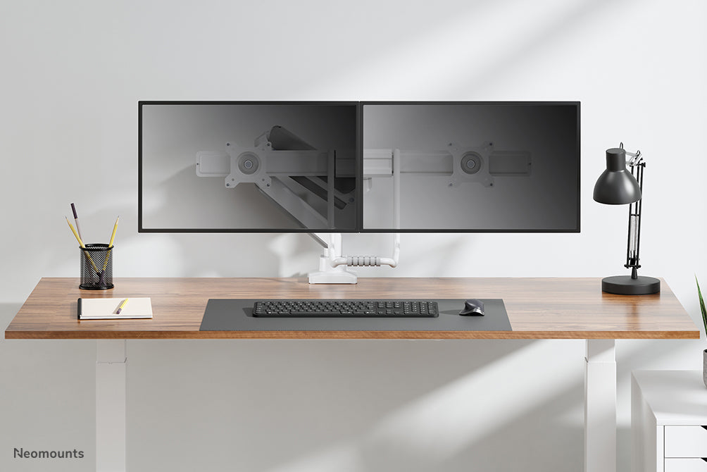 Neomounts DS75-450BL2 pełen zakres ruchu biurkowy uchwyt na monitor dla ekranów 17-32 cali - Biały