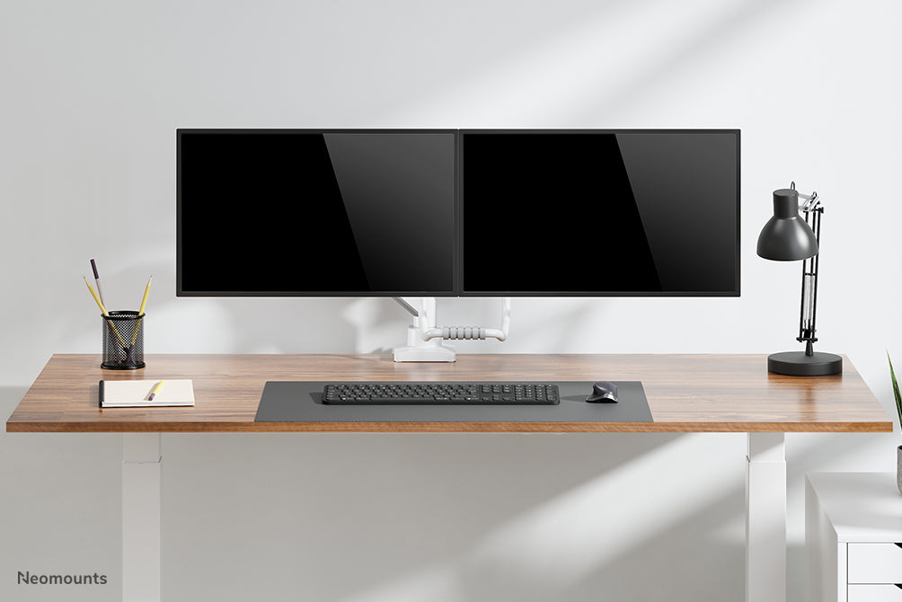 Neomounts DS75-450BL2 pełen zakres ruchu biurkowy uchwyt na monitor dla ekranów 17-32 cali - Biały