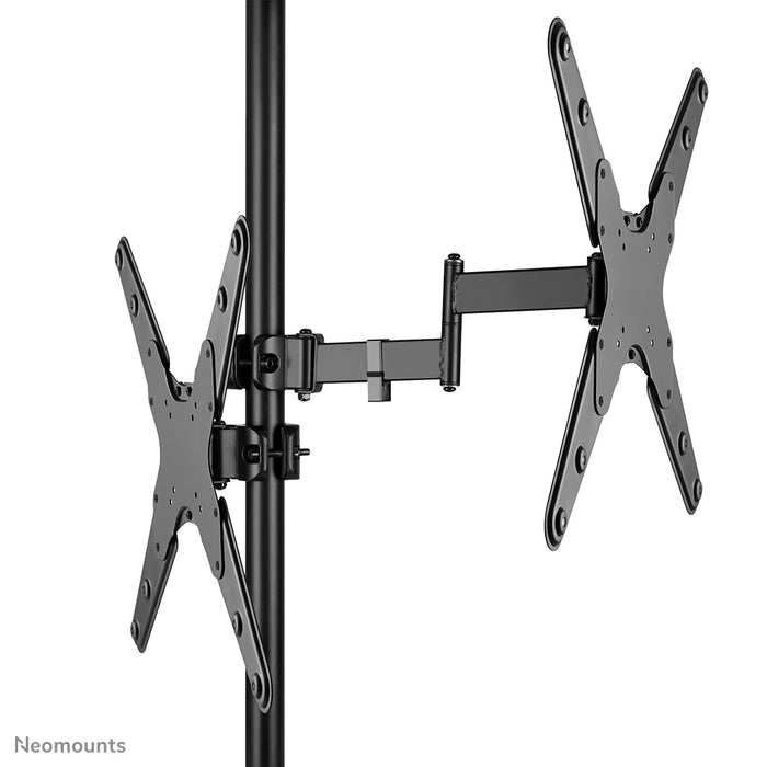Neomounts FL40-450BL14 pełen zakres ruchu stojak TV na słup (Ø28-50 mm) dla ekranów 32-55 cali - Czarny