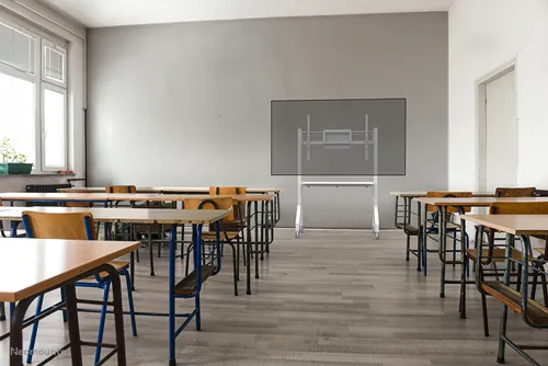 Mobilny stojak podłogowy Neomounts FL50-525WH1 | Pasuje do ekranów 55-86" | Biały