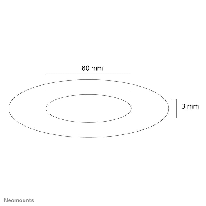 Neomounts FPMA-CRB6 to czarna osłona maskująca do sufitowych uchwytów na ekrany płaskie Neomounts FPMA-C200 czarny / Neomounts FPMA-C400 czarny oraz PLASMA-C100 czarny.