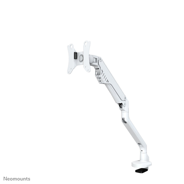 Neomounts FPMA-D750 biały to uchwyt biurkowy z siłownikiem gazowym do ekranów płaskich do 32 cali (81 cm).