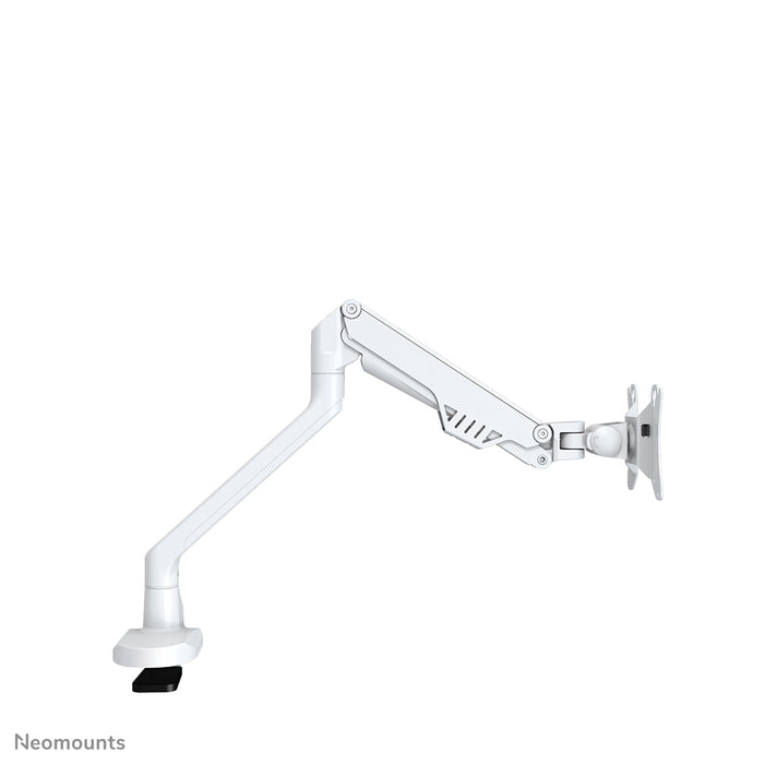 Neomounts FPMA-D750 biały to uchwyt biurkowy z siłownikiem gazowym do ekranów płaskich do 32 cali (81 cm).
