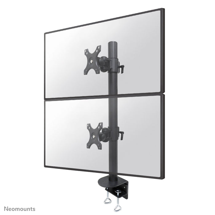 Neomounts FPMA-D960DV zwartPLUS to uchwyt biurkowy na dwa zakrzywione ekrany do 49 cali (124 cm) - Czarny
