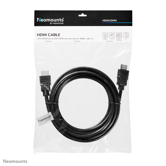 Kabel HDMI 1.4, High speed, HDMI 19 pinów M/M, 3 metry