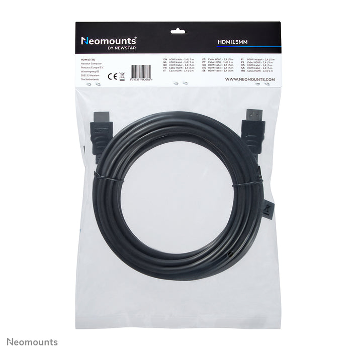 Kabel HDMI 1.4, High speed, HDMI 19 pinów M/M, 5 metrów