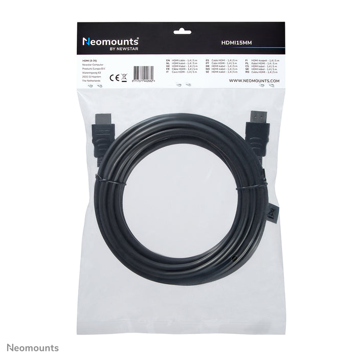 Kabel HDMI 1.4, High speed, HDMI 19 pinów M/M, 5 metrów