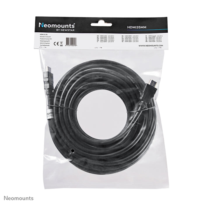 Kabel HDMI 1.4, High speed, HDMI 19 pinów M/M, 10 metrów