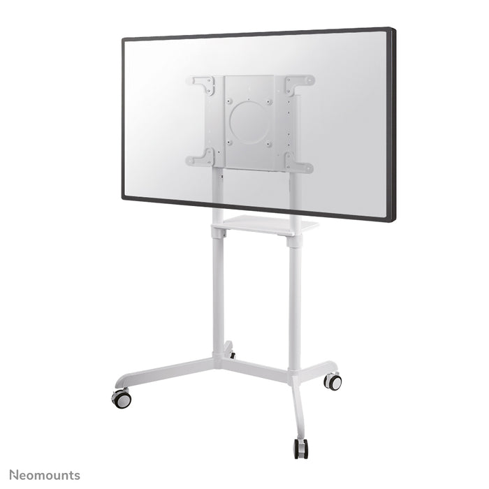 Neomounts NS-M1250 biały to mobilny mebel na ekrany płaskie do 70 cali (178 cm). W zestawie półka na laptopa - biały