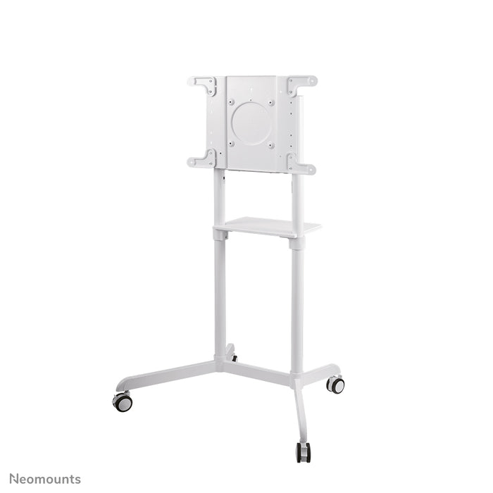 Neomounts NS-M1250 biały to mobilny mebel na ekrany płaskie do 70 cali (178 cm). W zestawie półka na laptopa - biały