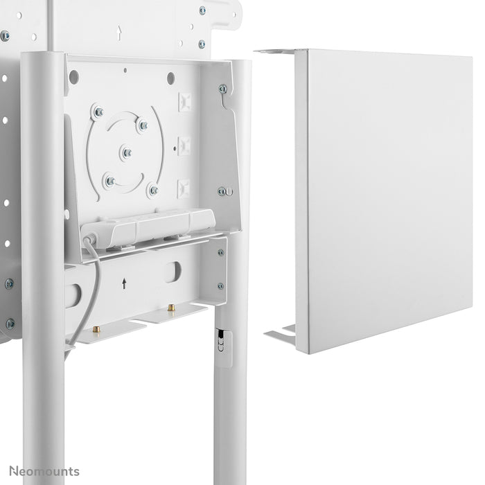 Neomounts NS-M1250 biały to mobilny mebel na ekrany płaskie do 70 cali (178 cm). W zestawie półka na laptopa - biały