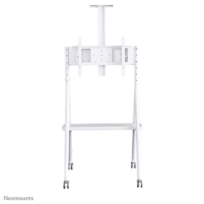 Neomounts NS-M1500 biały to mobilny mebel na ekrany płaskie do 65 cali (165 cm). W zestawie półka na laptopa - biały