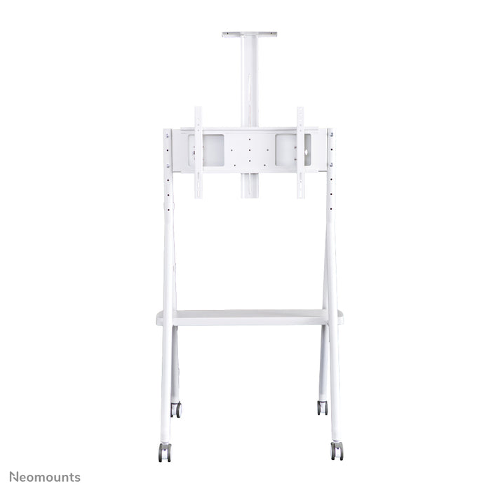 Neomounts NS-M1500 biały to mobilny mebel na ekrany płaskie do 65 cali (165 cm). W zestawie półka na laptopa - biały