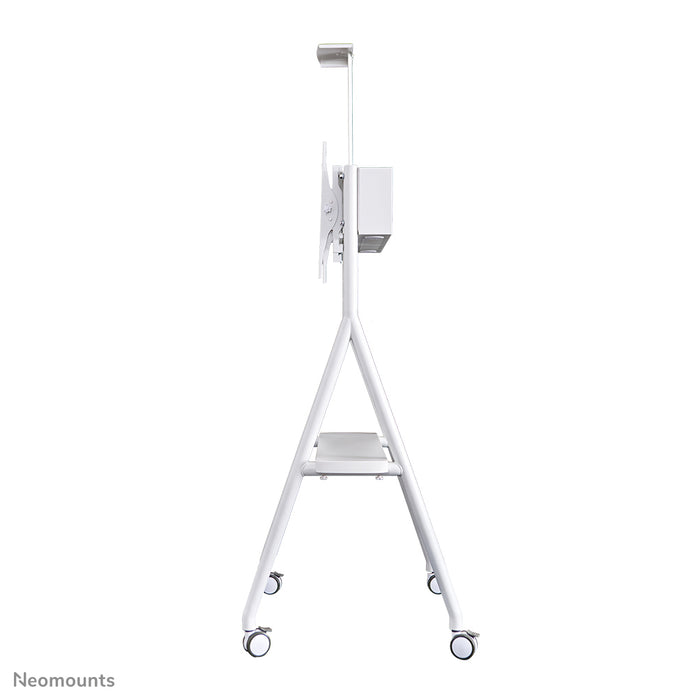 Neomounts NS-M1500 biały to mobilny mebel na ekrany płaskie do 65 cali (165 cm). W zestawie półka na laptopa - biały
