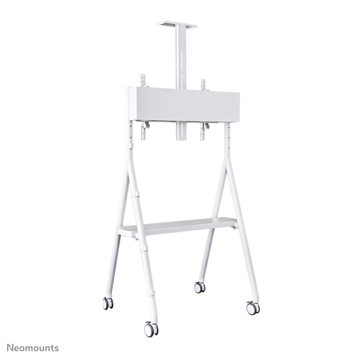 Neomounts NS-M1500 biały to mobilny mebel na ekrany płaskie do 65 cali (165 cm). W zestawie półka na laptopa - biały