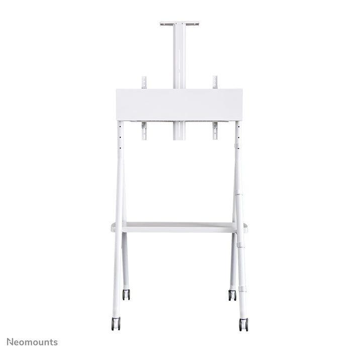 Neomounts NS-M1500 biały to mobilny mebel na ekrany płaskie do 65 cali (165 cm). W zestawie półka na laptopa - biały