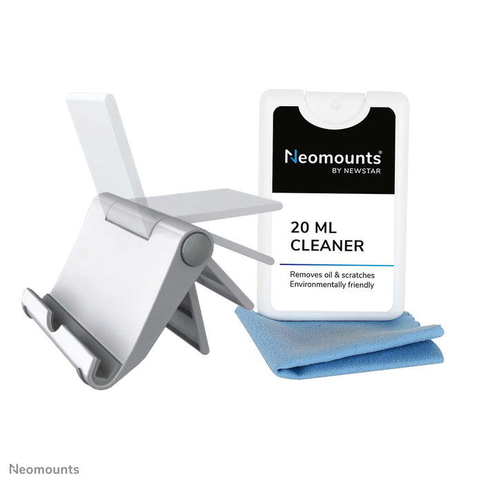 Neomounts NS-MKIT100 to uniwersalne biurkowe wsparcie dla tabletu lub smartfona.
