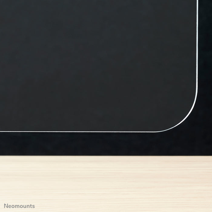 Neomounts NS-PLXPROTECT1 to przezroczysta osłona do 1 ekranu płaskiego, zapewniająca ochronę dystansu na stanowisku pracy - Przezroczysty akryl, w 100% nadający się do recyklingu | PLXPROTECT jest zarejestrowanym wzorem wspólnotowym UE |