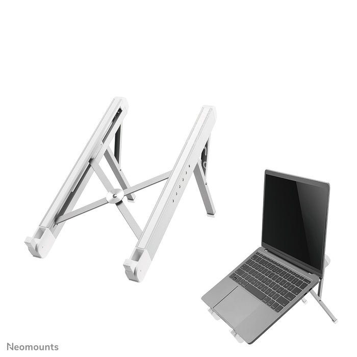 Neomounts składana podstawka pod laptopa - srebrna