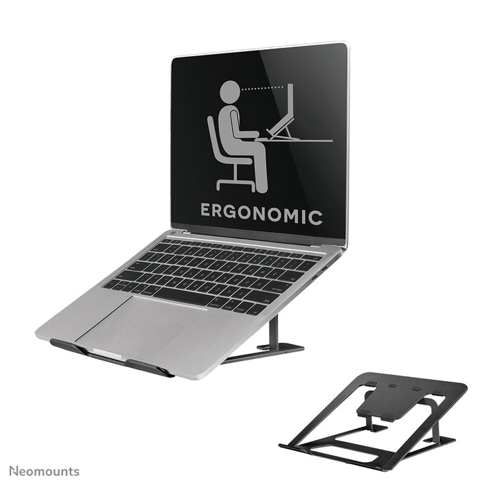Neomounts NSLS085 czarna składana podstawka pod laptopa do 17 cali - czarna