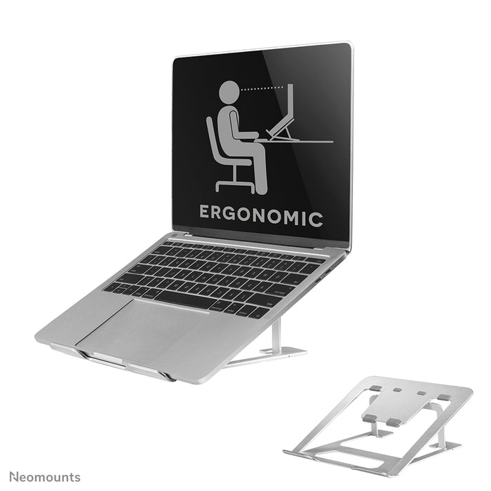 Neomounts składana podstawka pod laptopa - srebrna
