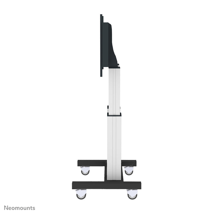 Neomounts PLASMA-M2600 srebrny to elektrycznie regulowany pod względem wysokości wózek na ekrany płaskie do 120 cali (305 cm).