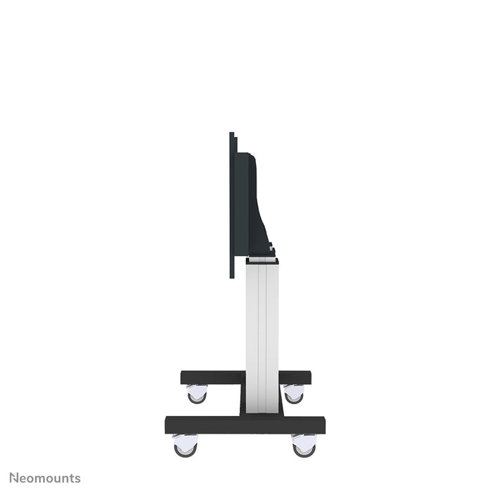 Neomounts PLASMA-M2600 srebrny to elektrycznie regulowany pod względem wysokości wózek na ekrany płaskie do 120 cali (305 cm).