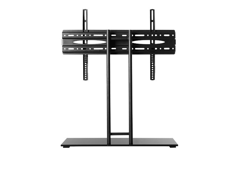 Wolff Mount Blokowana podstawa TV |Do 65 cali |Uniwersalny |VESA 600x400 |Czarna ciężka szklana płyta