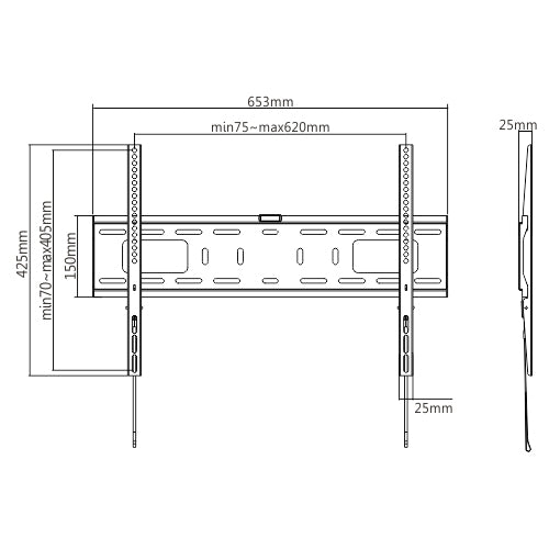 Wolff Mount Solidny Uchwyt Telewizyjny |37-90 cali |VESA 600x400 |Uniwersalny |10 lat gwarancji
