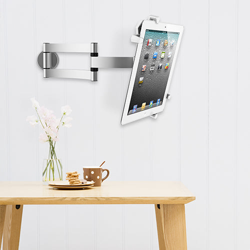 Wolff Mount Elegancki aluminiowy uchwyt ścienny lub stojak na tablet iPad | do 10,4 cala | Aluminium | Uniwersalny
