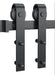 Wolff Mount wm-031 – Schuifdeursysteem voor Deuren – 2 Meter Rail – Mat Zwart – Soepel Gelagerde Rollers