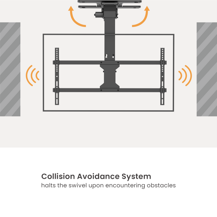 Wolff Mount Elektryczny Uchwyt Sufitowy do TV do 86 cali | 45kg | VESA 800x400